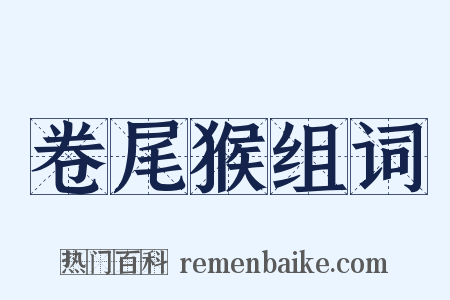 卷尾猴组词是什么意思的图片